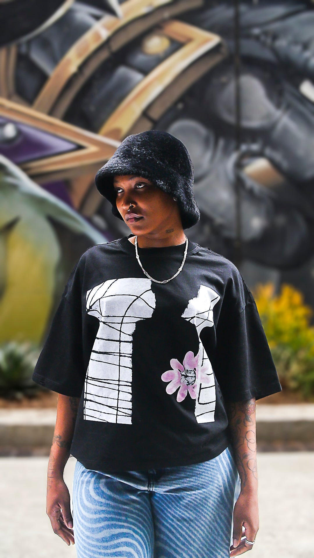 2023 - Classic Frayed Black Boxy Tee